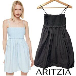 Aritzia Sunday Best Hadley Poplin Sleeveless Dress Black size XXS